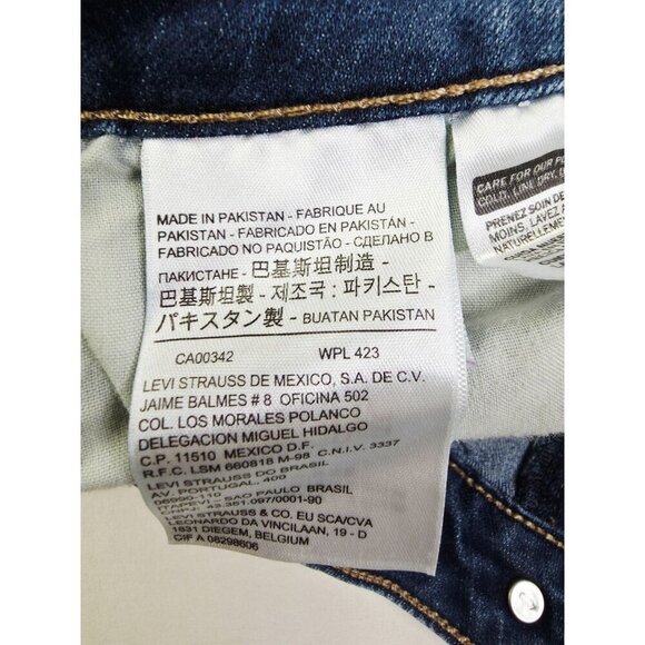 Levis Size 27X30 Womens 712 Slim Blue Denim Logo Tag 5 Pocket Jeans - Picture 14 of 14